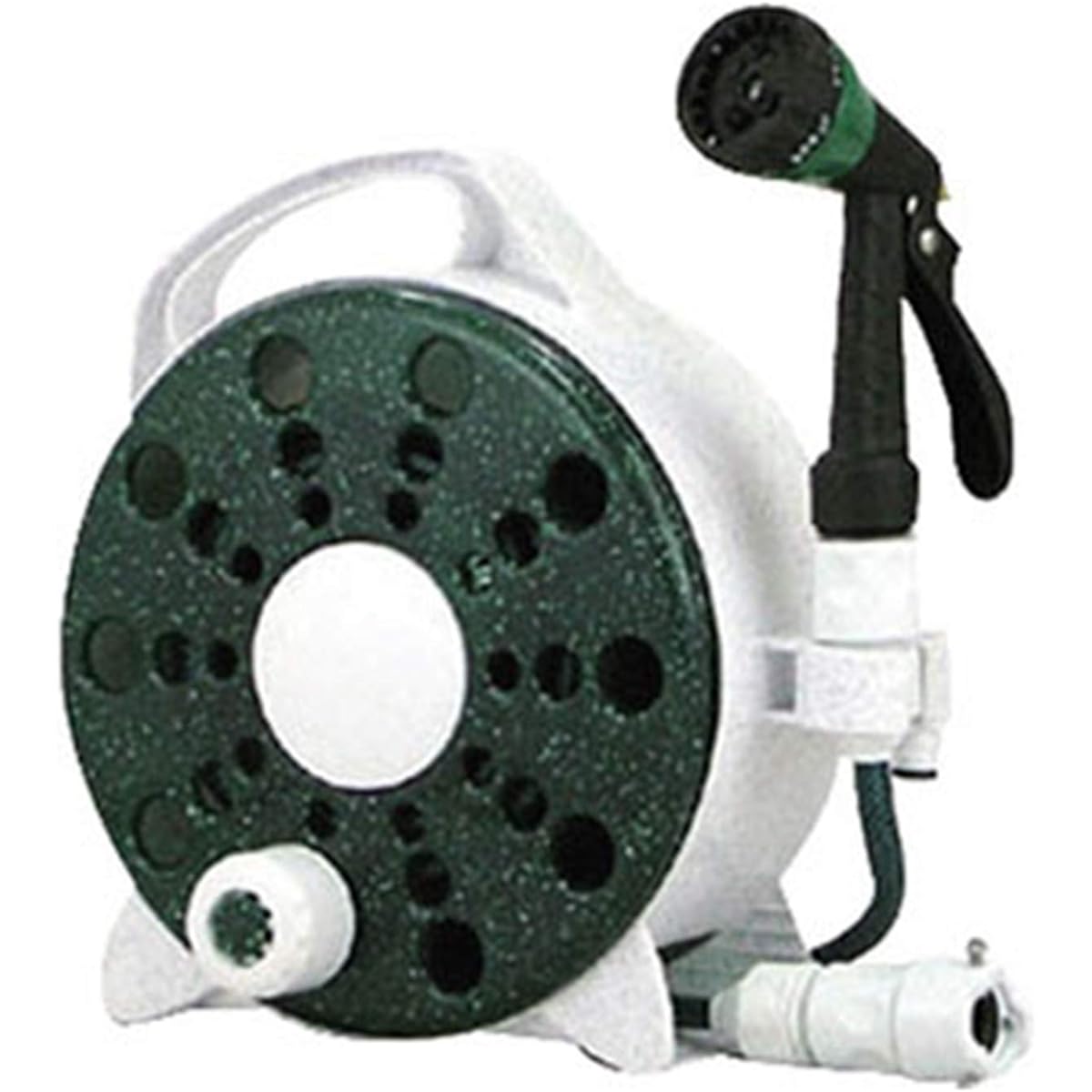Sanyo Kasei Hose Reel Handy Petit Reel 7mm x 10m Anti-Algae Net Hose HDP-G10GR Dark Green