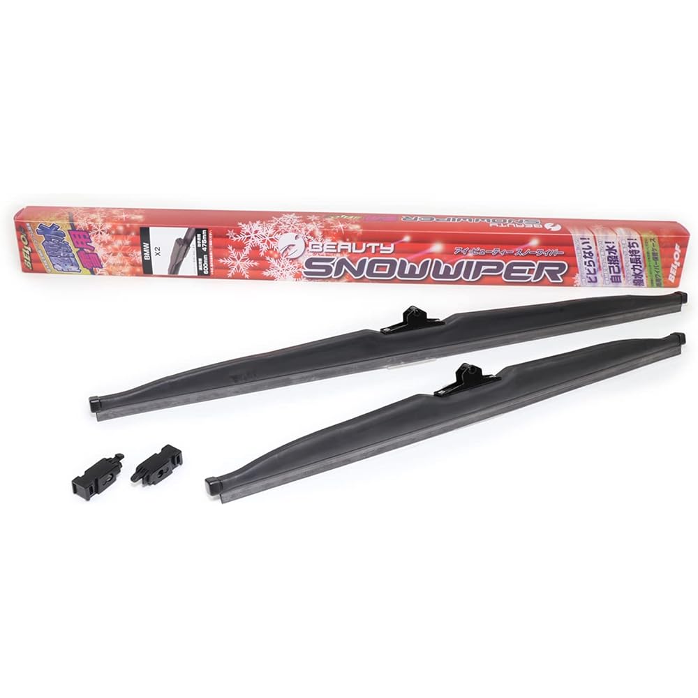 BELLOF Wiper Blade for Snow BMW X2 Only Driver Side 600mm Passenger Side 475mm 1 Car Super Water Repellent Eye Beauty Snow Wiper SFW307