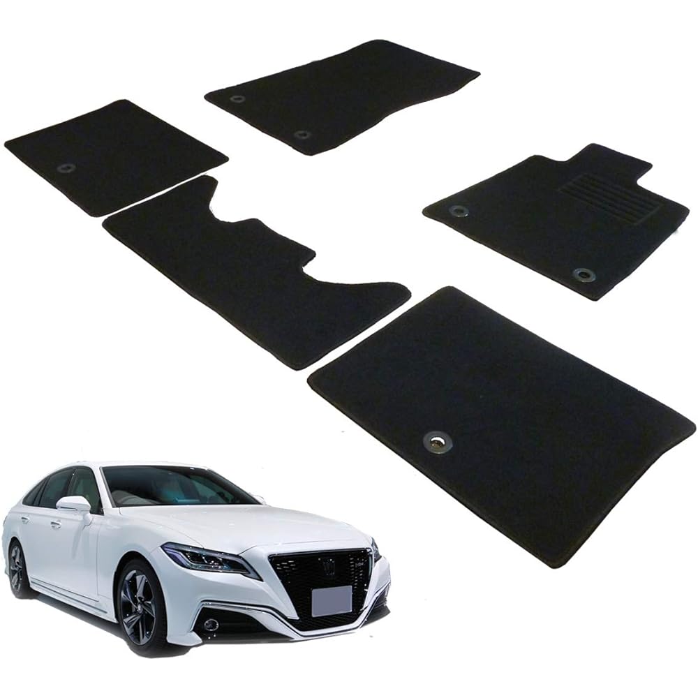Fenice Car Mat Floor Mat Domestic Production (Toyota Crown Crown Hybrid 220 Series) Black Non-Slip Shape Resistant to Slip Car Mat (Car Parts Specialty Store)