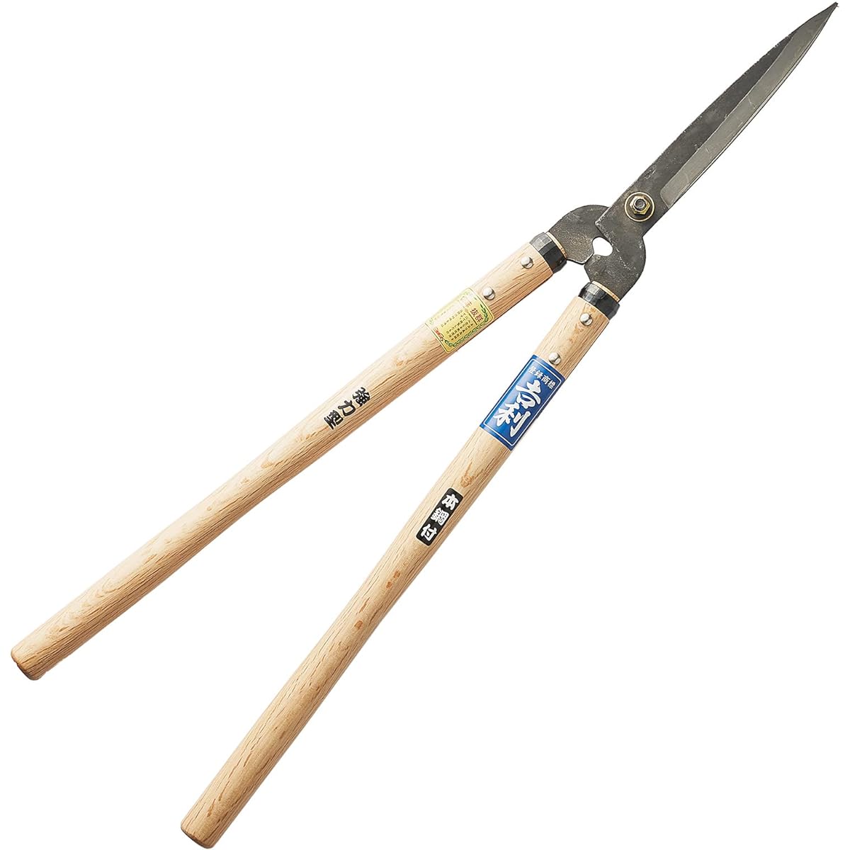 Aguri no Kura Geely pruning shears, long handle, strong type, 195 mm, domestically made, made in Japan, with real steel, hardened, real oak wood, for pruning garden trees, hedges, and cutting leaves.