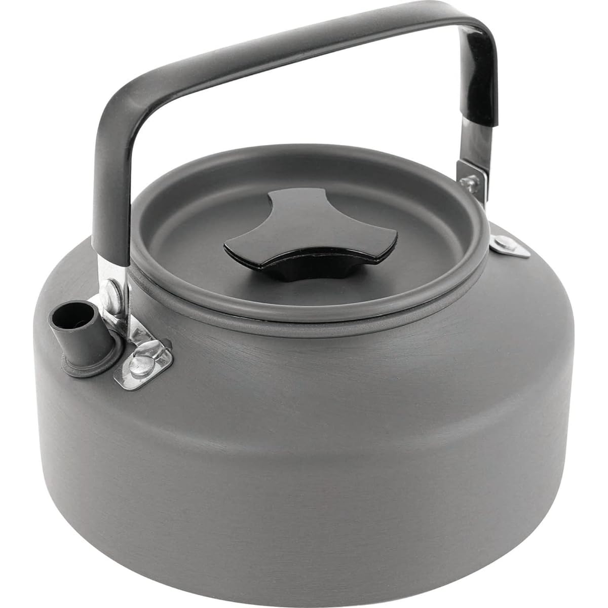 Kakusei Camping Kettle 1.0L Diameter approx. 14cm x Height 13.3cm For open fire only Hard alumite processing Stable Fast boiling Wide bottom shape Comes with pouch GOGO Camp Meshi GO-07