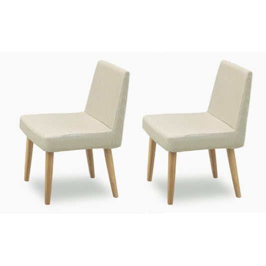 Okawa Furniture Seki Furniture Dining Chair Basil (Body NA/Seat Ivory) Set of 2 106627