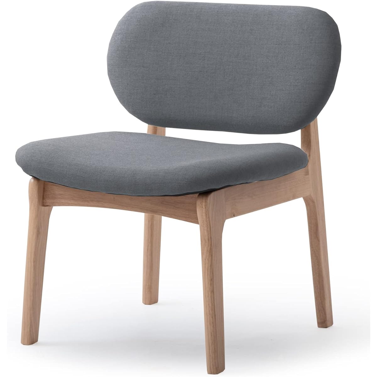 Tansu no Gen Dining Chair Single Leg Finished Product Wide Seat Dining Chair Dining Chair Scandinavian Fabric Ash Gray 82100012(81544)