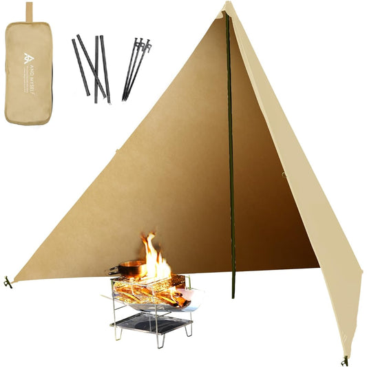 AND MYSELF Campfire Bonfire Campfire Reflector Windscreen Divider Windshield/Flame Retardant/Water Repellent/Lightweight Outdoor Camping Storage Bag Included