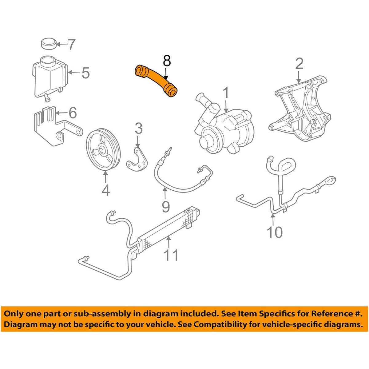 GENERAL MOTORS 15907878, Power Steering Reservoir Horse