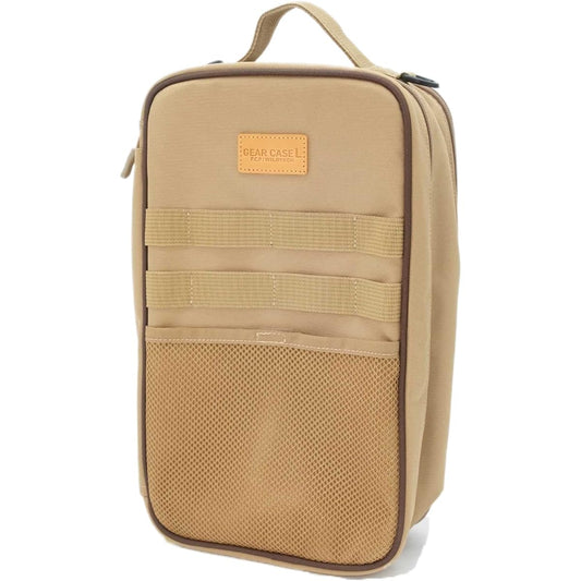 WILDTECH GEAR CASE L CORDURA Fabric 215-AFXP213 [YouTuber "FUKU" collaboration product] Outdoor YouTuber fuku wildtech cutlery case spice case L size (TAN(BEIGE))