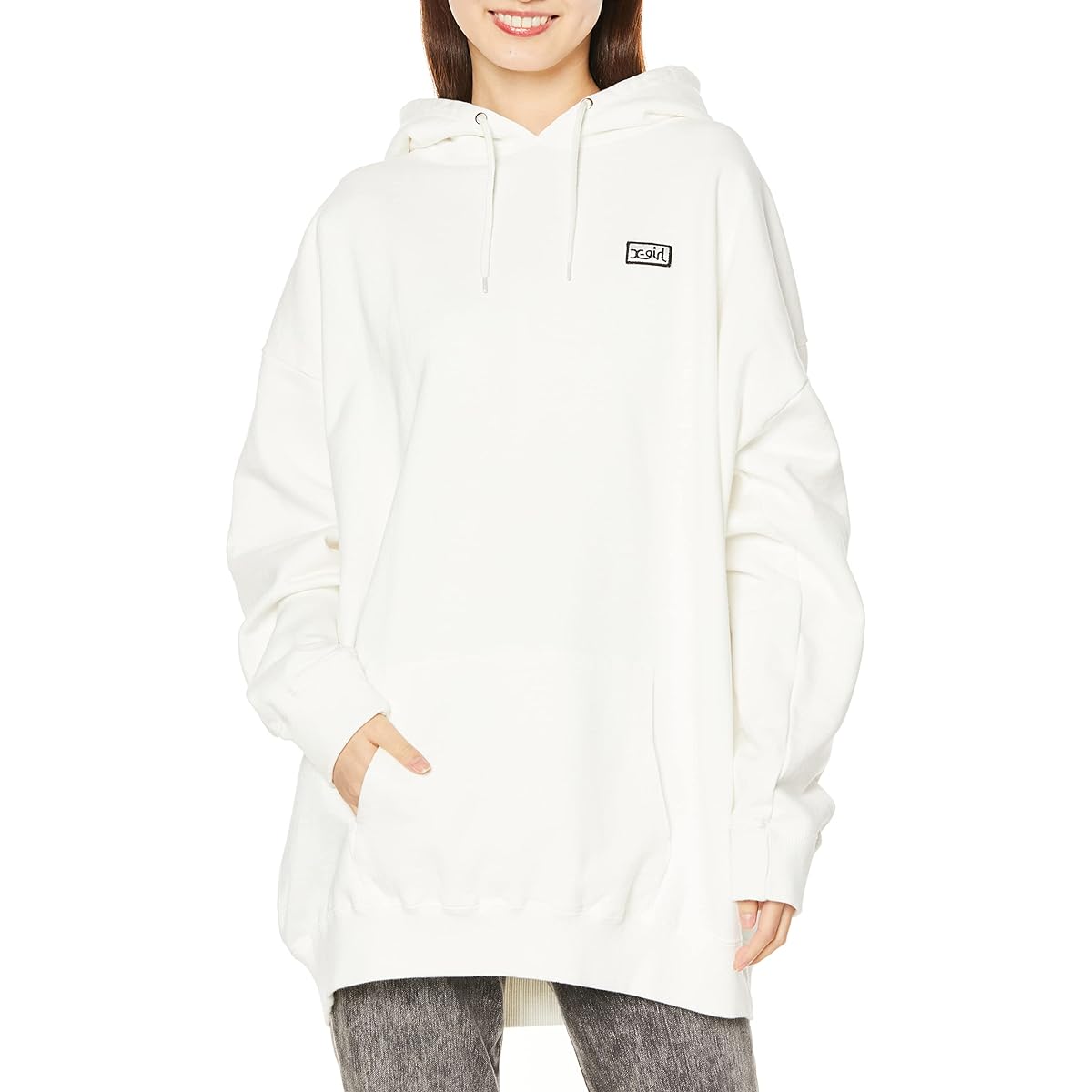 [X Girl] Hooded Sweatshirt BOX LOGO SWEAT HOODIE Women's