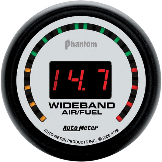 Auto Meter 5779 Phantom 2-1/16 inch wide band air/fuel ratio street gauge