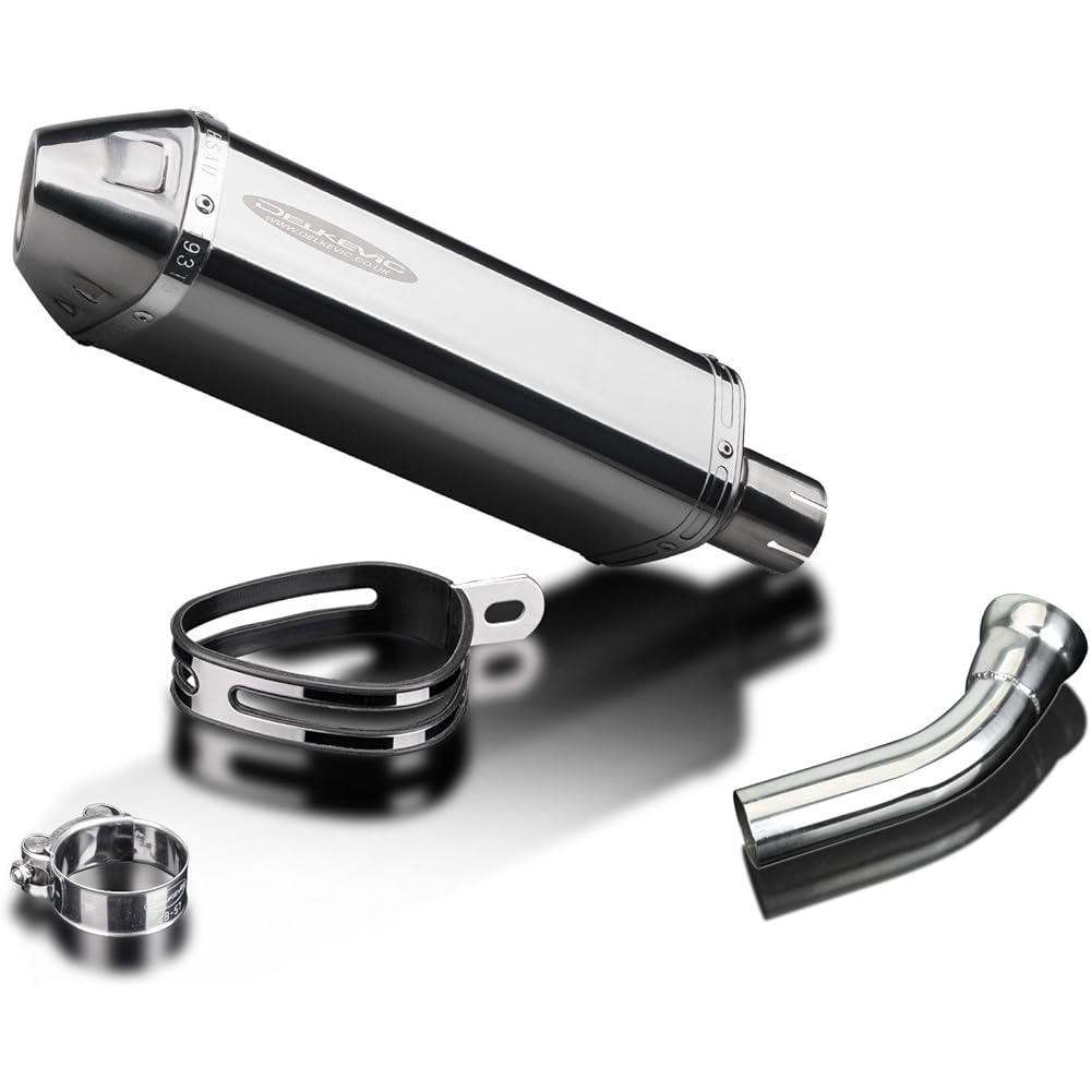 DELKEVIC Slip-on Stainless Steel Tri-Oval Muffler BMW K1200S 2005-2009 320mm KIT12CV