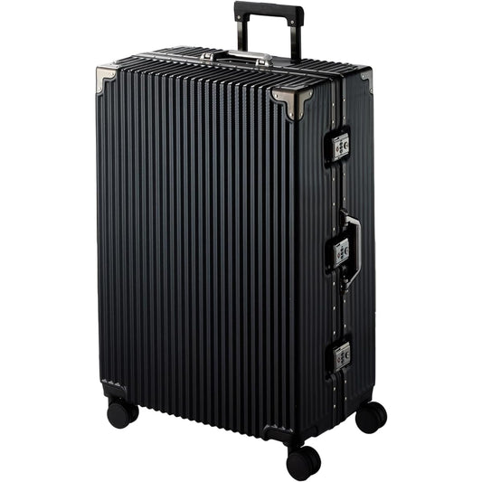 [C.jutro] [Media introduction model] Suitcase, carry case, travel bag, trunk, large, lightweight, 90L or more, L size, black