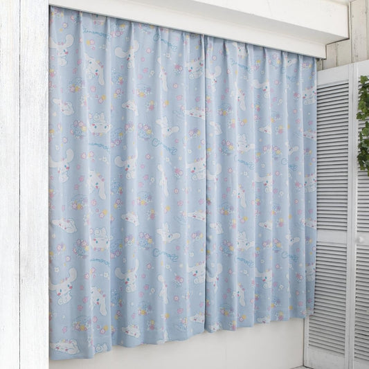 Sanrio Cinnamoroll Cinnamon Grade 2 Blackout Heat Shielding Curtains Width 100 x 135cm Length Set of 2 Sanrio Washable Cute Girls Character SB-601-S