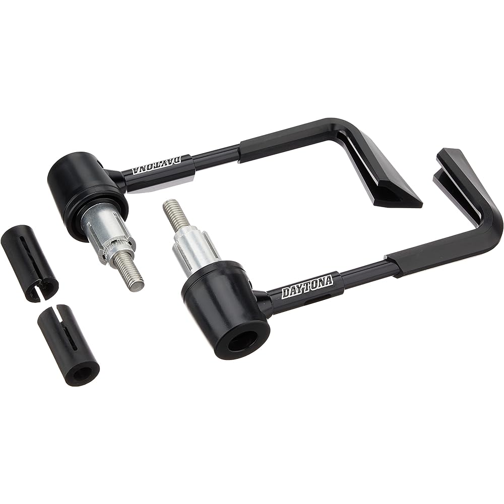 Daytona Motorcycle Lever Guard General Purpose (Handlebar Inner Diameter φ14-19 Compatible) Left and Right Set Black 92449