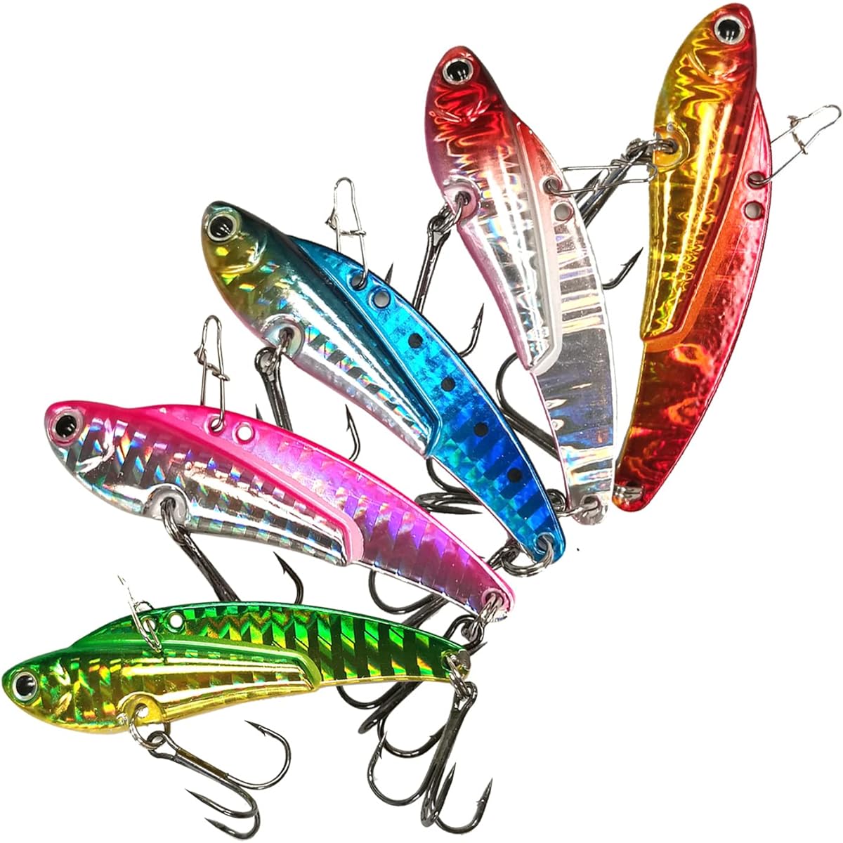 Metal Vibration Lure Set Metal Jig Hard Lure Sea Fishing Long Throw Iron Plate Lure 20g Seabass Hairtail Flounder Bluefish (Set of 5)