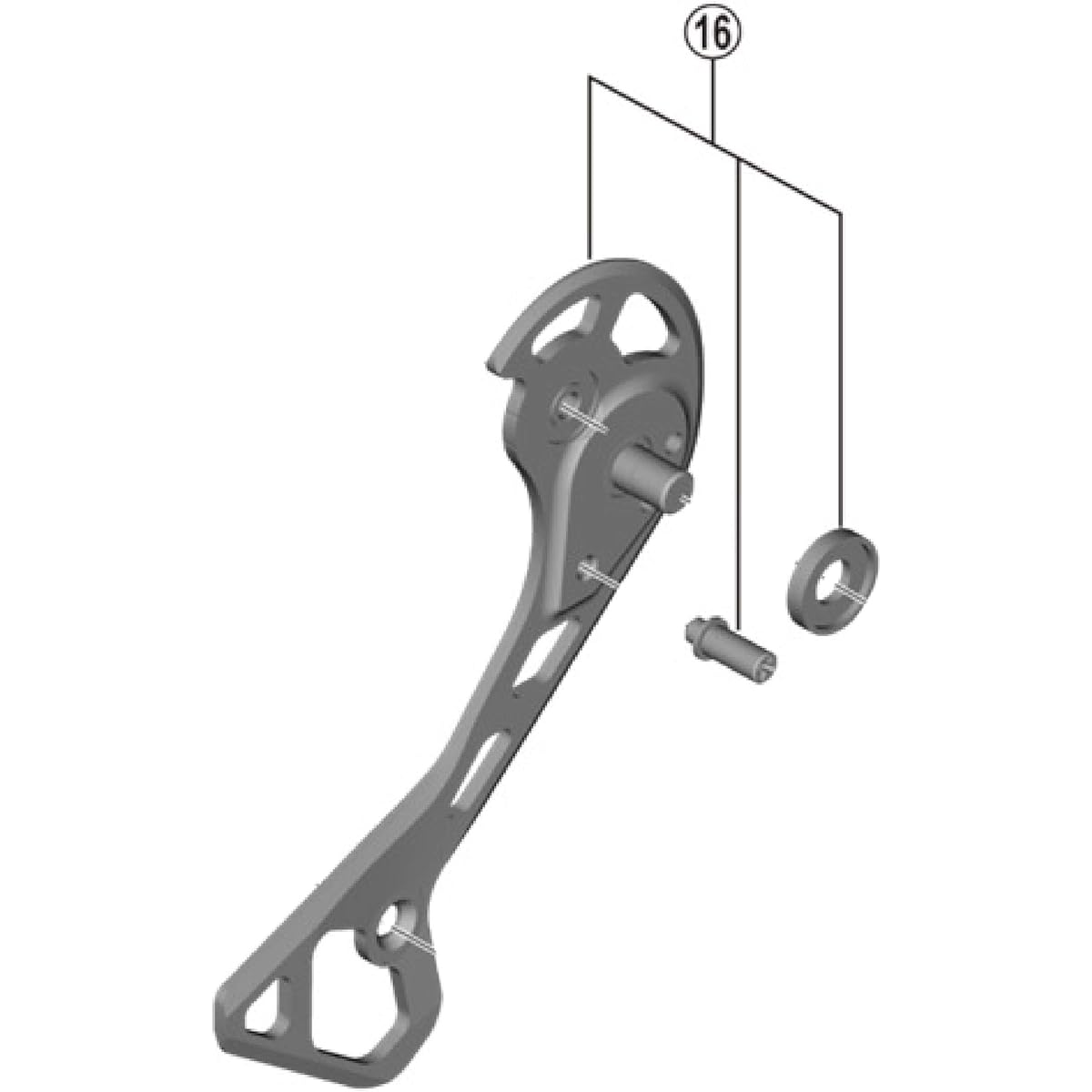 SHIMANO Repair Parts RD-RX817 Right Plate Assembly Y3HT98080