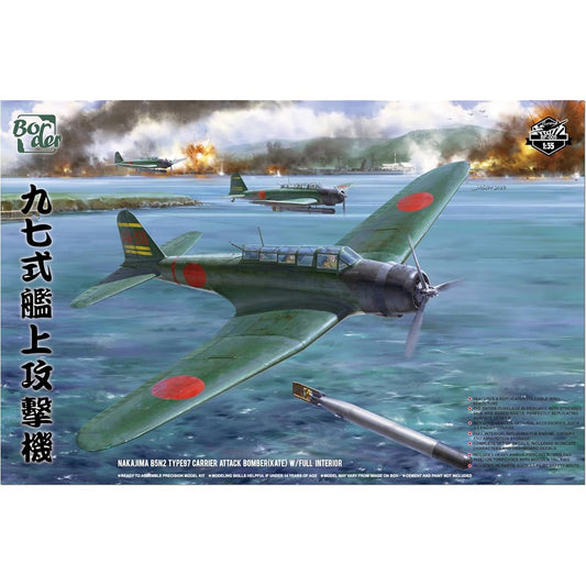 Border Model 1/35 Type 97 Carrier Attack Aircraft w/Full Interior Plastic Model BF005