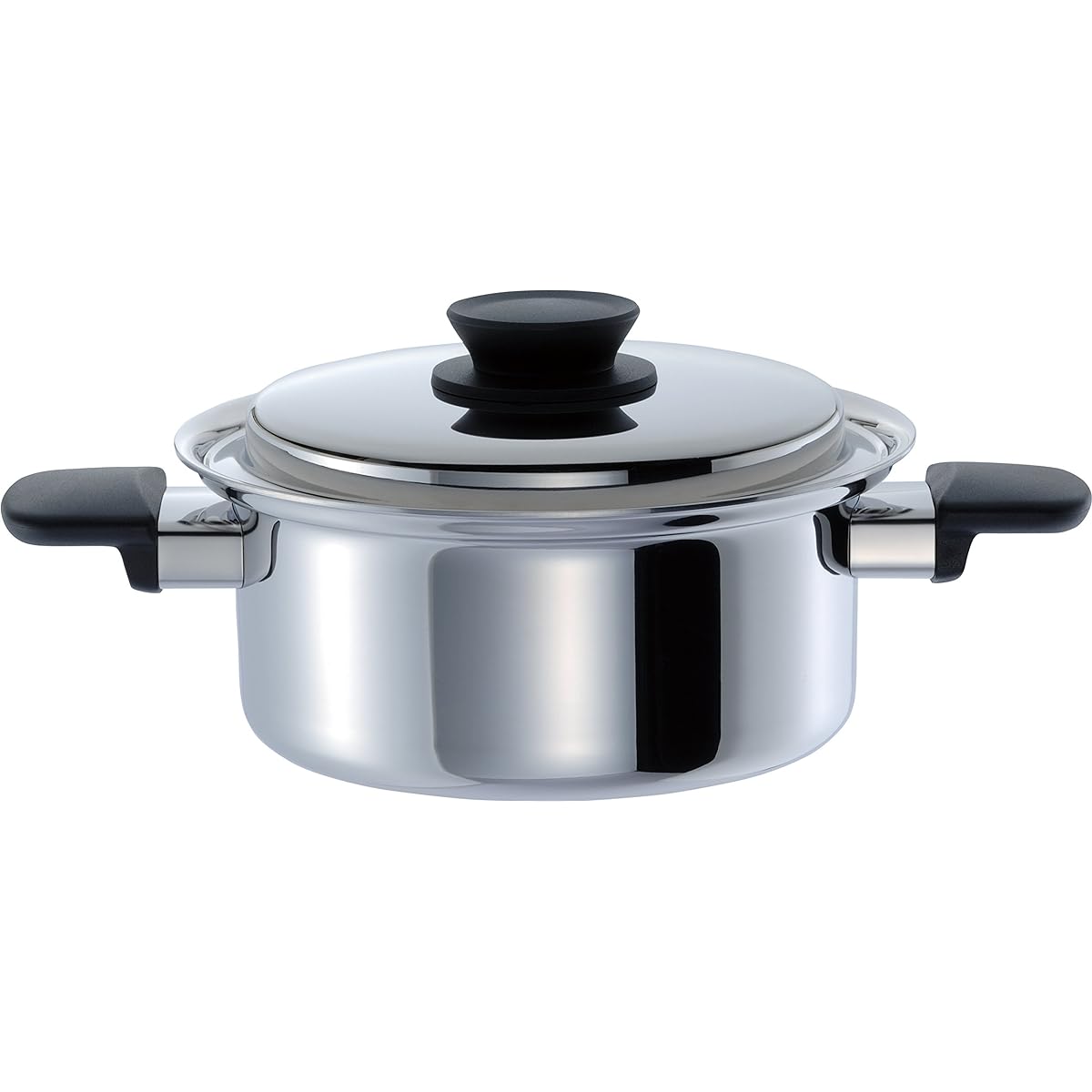 Urushiyama Metal Industry Two-handed Pot, Deep 20cm, IH Compatible, Stainless Steel, Made in Japan, Eterna, 15 Year Warranty ETR-20W