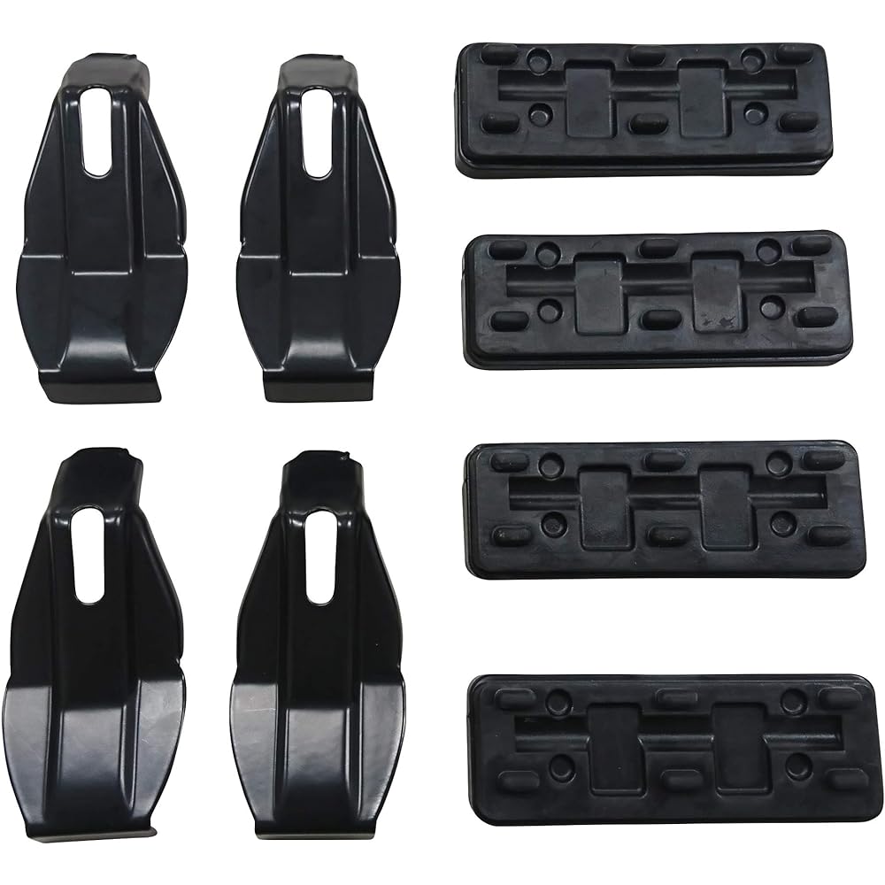 Terzo (by PIAA) Roof Carrier Base Carrier Mounting Holder Set by Car Model 4 Pieces Direct Roof Rail Type Black for Aero Bars [Lexus RX NX LX Mercedes Benz C Class Wagon and Others] SR2 SR2