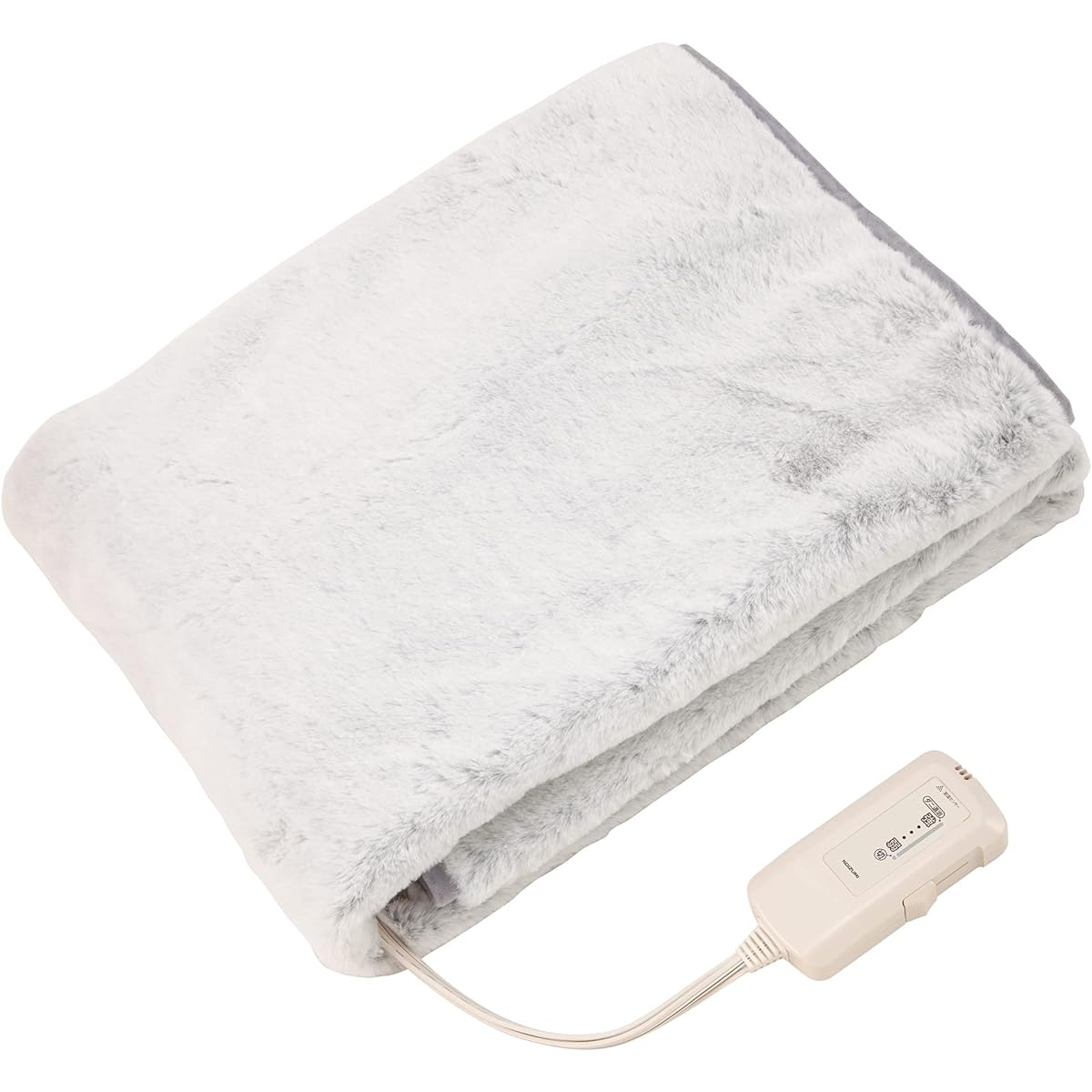 Koizumi Fanitech Electric Blanket Blanket Rabbit Fur Style Washable 140 x 80cm KDS-50211R Gray