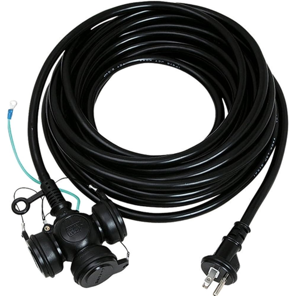 Kowa Kogyo kowa Rainproof Large Wire Soft Type Extension Cord 15A/10m 3-neck Black KRW18-10 Made in Japan