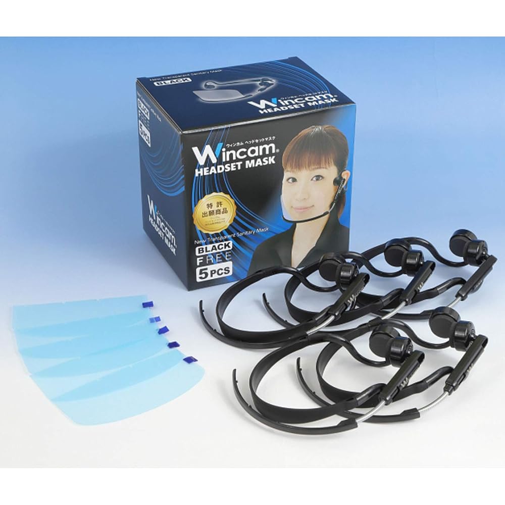 Wincam headset mask 5 pieces black