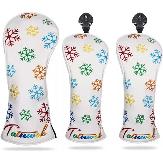 Golf Head Cover for Driver 440cc 460cc Cover Wood Cover Utility UT Cover Waterproof Snowflake