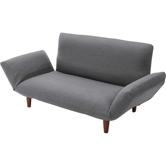 Seltan Sofa Cover Waraku no Kiwami Exclusive 2 Seater Denim Style Ash Gray D01f-606GRY