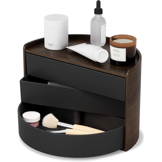 umbra Accessory Storage Box Jewelry Box Case Accessory Storage Black MOONA 21014748048 W25×D18×H15cm