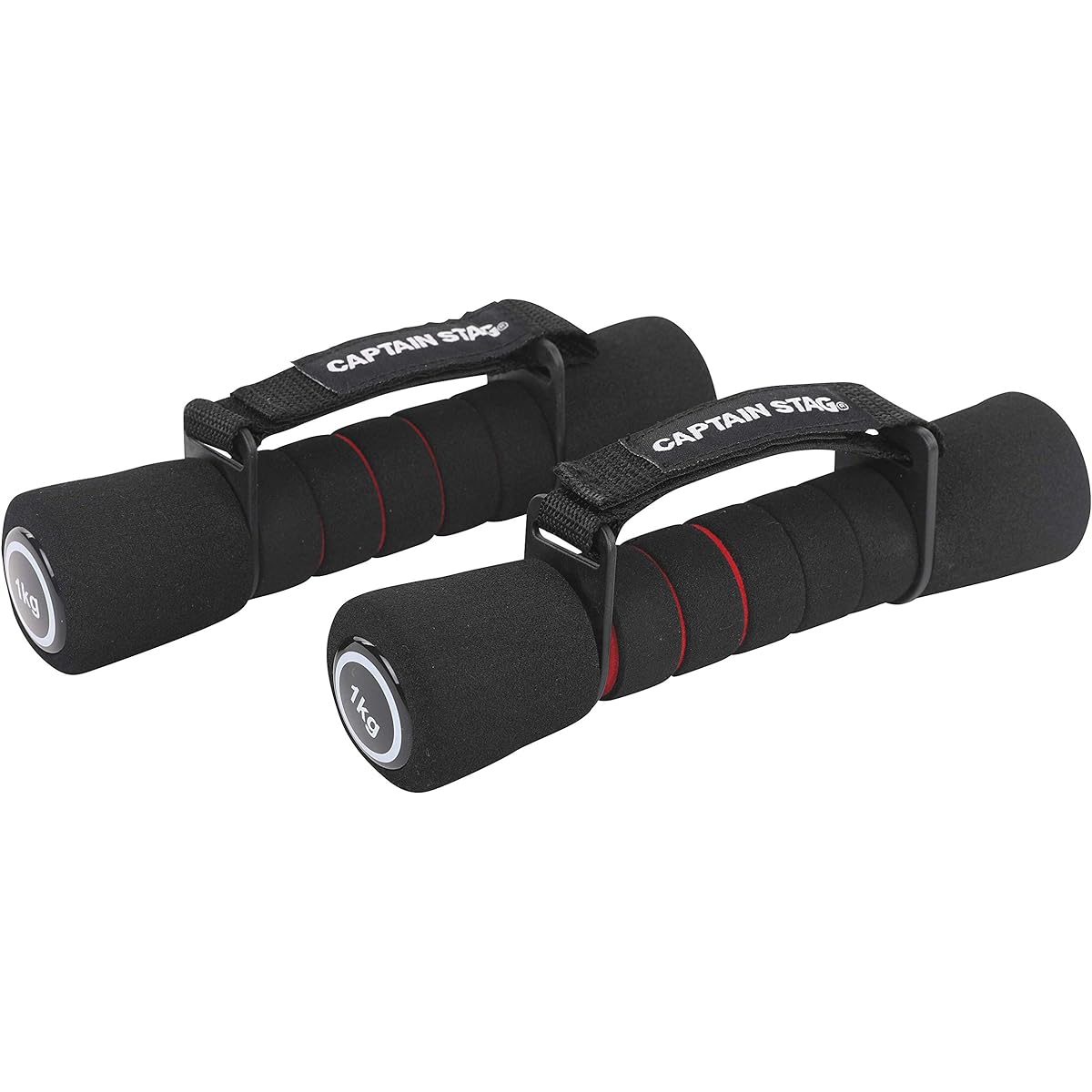 CAPTAIN STAG Muscle Training Exercise Fitness Walking Running Dumbbell Black/Red Vit Fit UR-846 / UR-847
