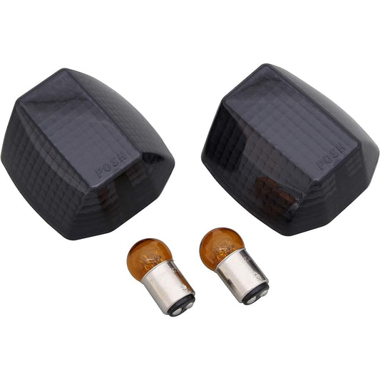 POSH Motorcycle Supplies Turn Signal Lens Set ZRX1200R/1100/400/GPZ900R Domestic Front Smoke 038279