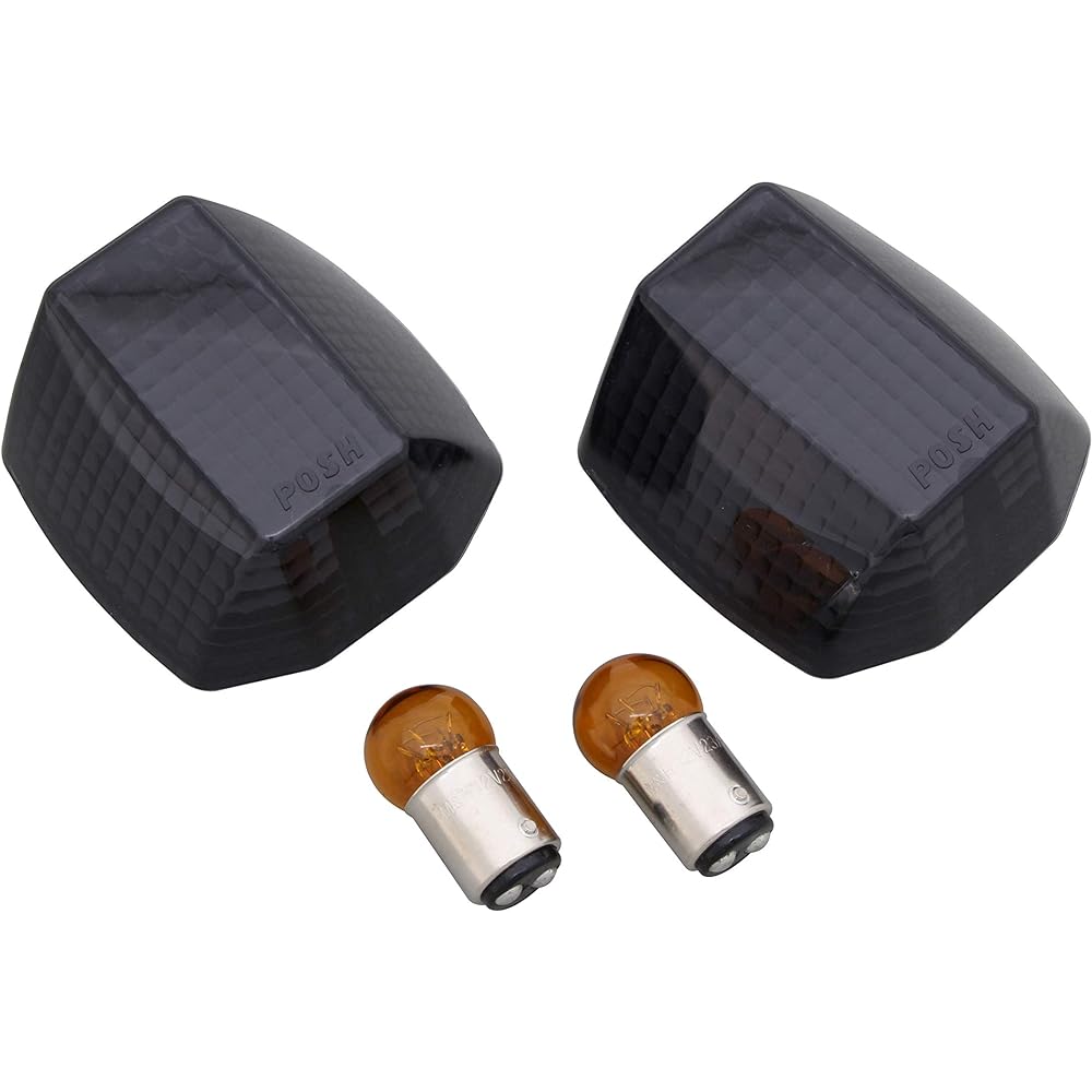 POSH Motorcycle Supplies Turn Signal Lens Set ZRX1200R/1100/400/GPZ900R Domestic Front Smoke 038279