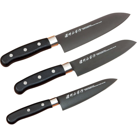Noshu Magoroku Titanium Coated Knife Set of 3 A-100J