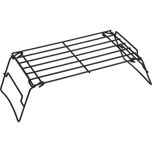 CAPTAIN STAG Camping Barbecue 2way Bonfire Trivet Wide Net [Compatible with Bonfire Stand, Stove, and Grill] Removable Legs Black UG-3260