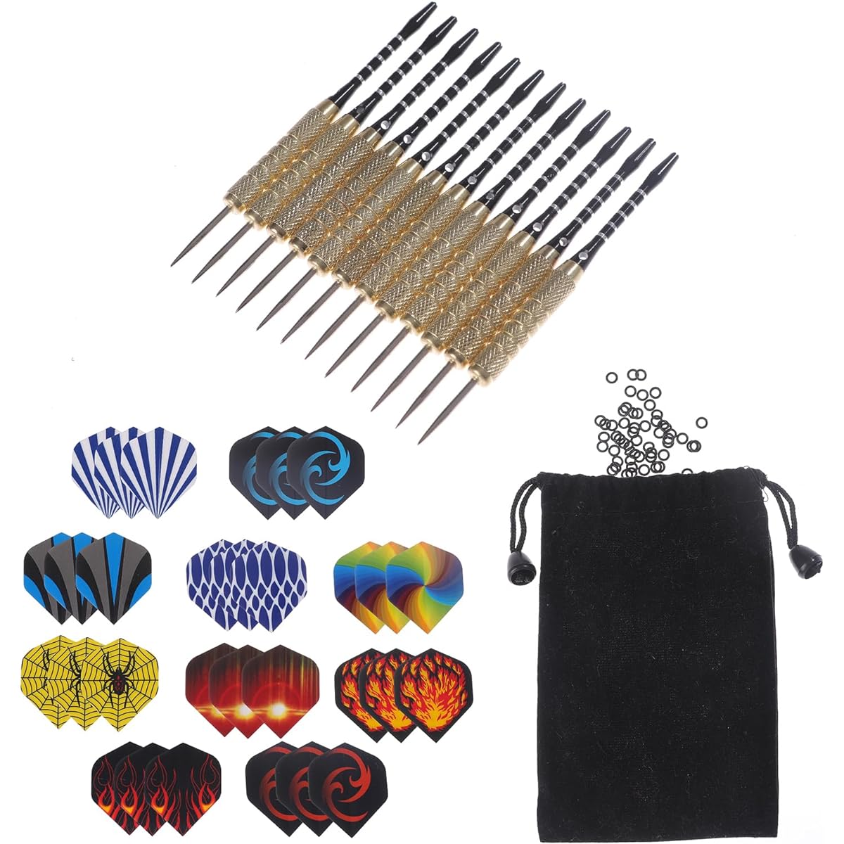 Pure Seek Darts Arrows for Beginners House Darts for Practice Soft Tip Darts Set Hard Darts Set of 12 Storage Bag Mobile Game