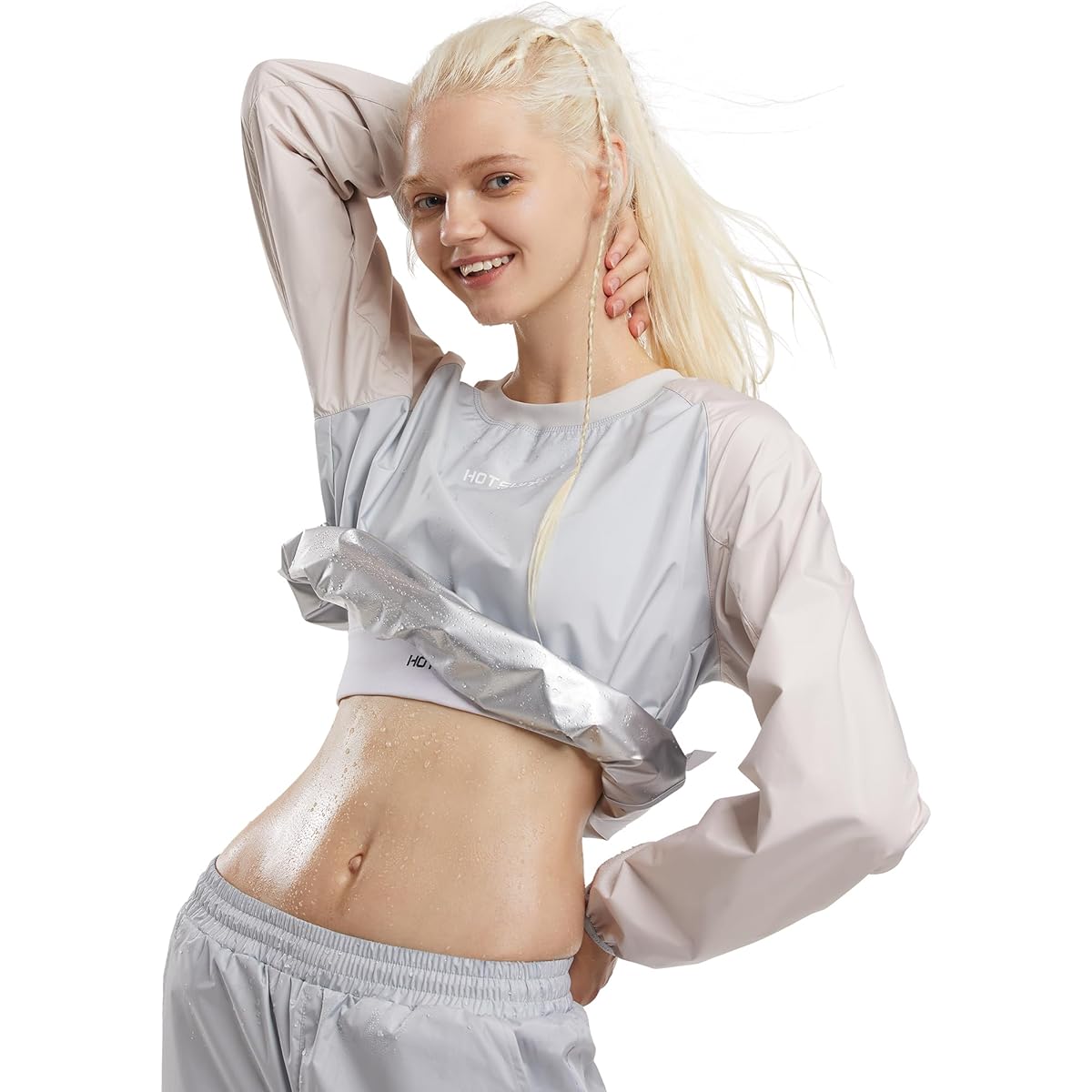 [HOTSUIT] Sauna Suit, Women's, Diet Wear, Heat Retention, Sweating Effect! Stylish, windproof, waterproof, washable, heavy sweating, weight loss, athletic wear, large size, sports, running, exercise, jogging