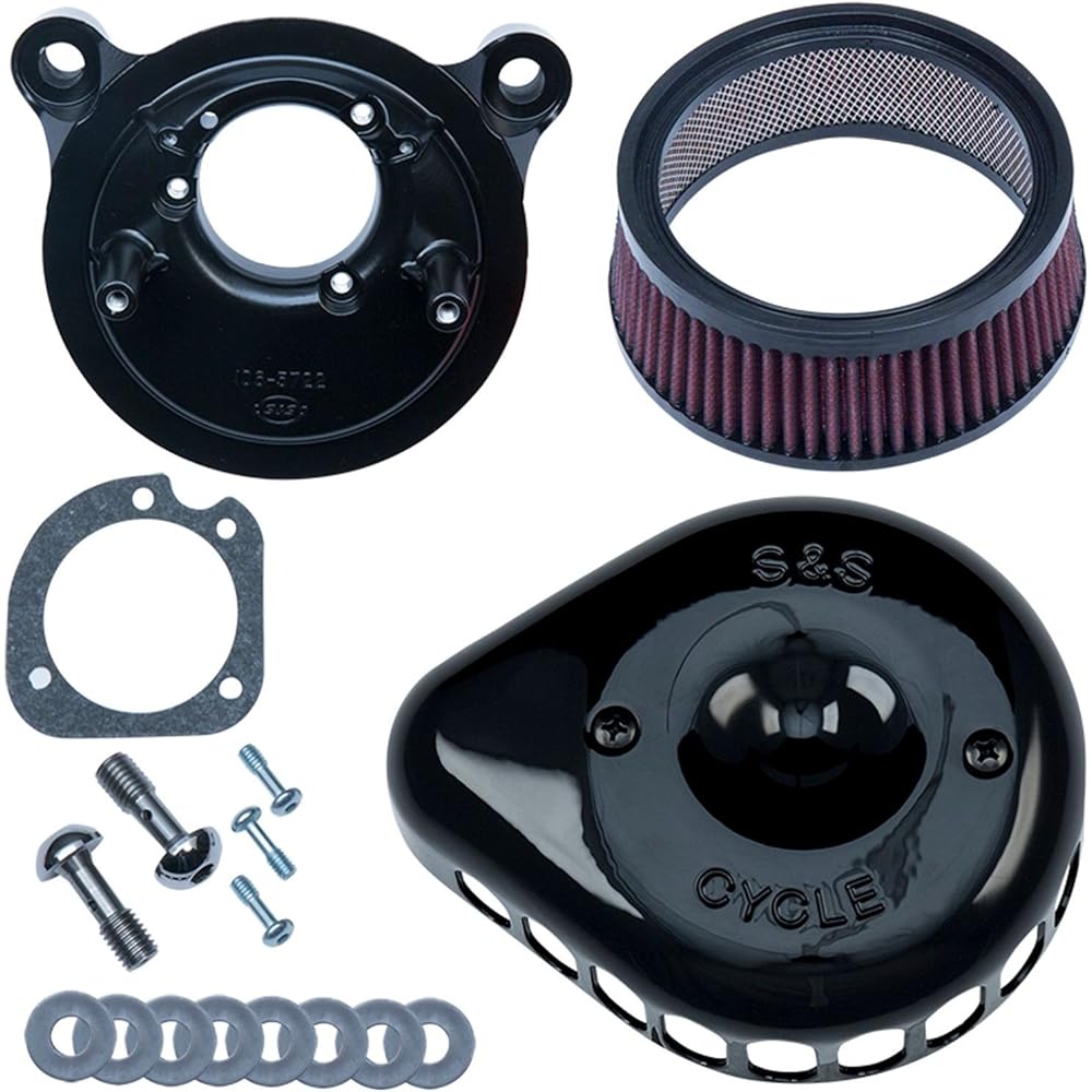 S&S Mini Teardrop Air Cleaner Kit Black HARLEY SPORTSTER FAMILY(91-06) 170-0450