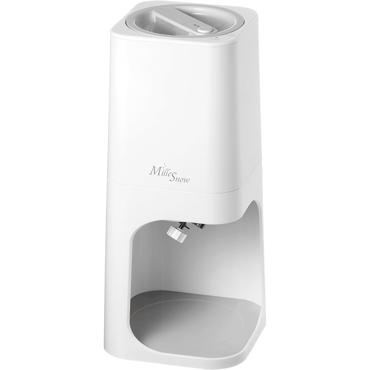 [Yamazen] Electric Shaved Ice Maker, Fluffy Mille Snow, Shaved Ice Maker Arrangement with Recipe Book, Includes 2 Ice Cups, White YSIA-F25(W) #E