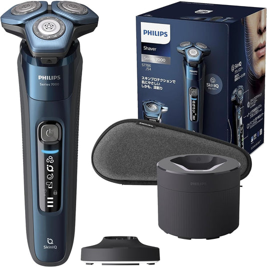 [Cleaning device included] Philips 7000 Series Men's Electric Shaver Electric Shaver Razor 45 Steel Precision Blades/360-D Flex Head/S7786/54