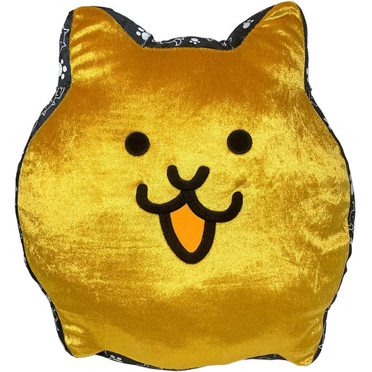 Nyanko Great War die-cut reversible cushion with different expressions on the front and back, approx. 40 x 39 x 10 cm, official goods (Kinneko)