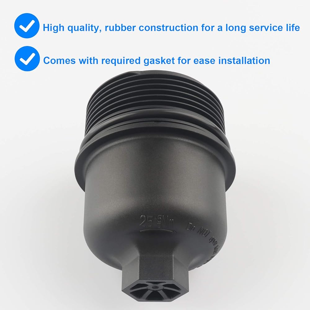 Oil Filter Housing Cap, Replacement 68191350AA, Chrysler Daggi Thram 200, 300, Pacifica, Challenger, Durango, Grand Caravan, Journey, Ceroquis, Grand Cheroke, Wrangler, etc.