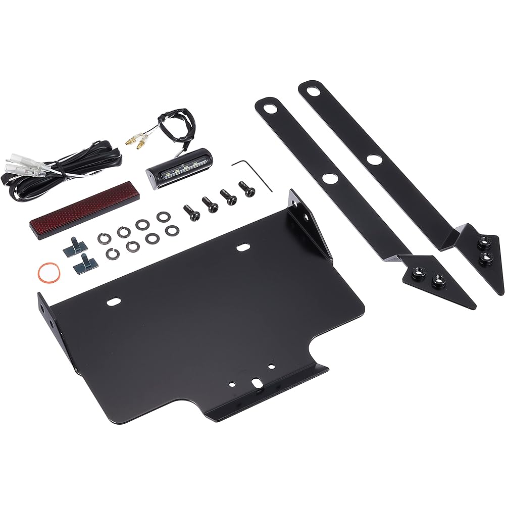 Kijima Motorcycle Bike Parts License Plate Bracket FXSB('13-) Steel/Black Harley HD-01454