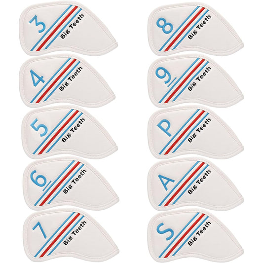 Iron Cover Golf Head Cover 10 pieces (3-9, Pw, Aw, Sw) Velcro Callaway MAVRIK MAX ROGUE ST MAX TaylorMade SIM2MAXOS