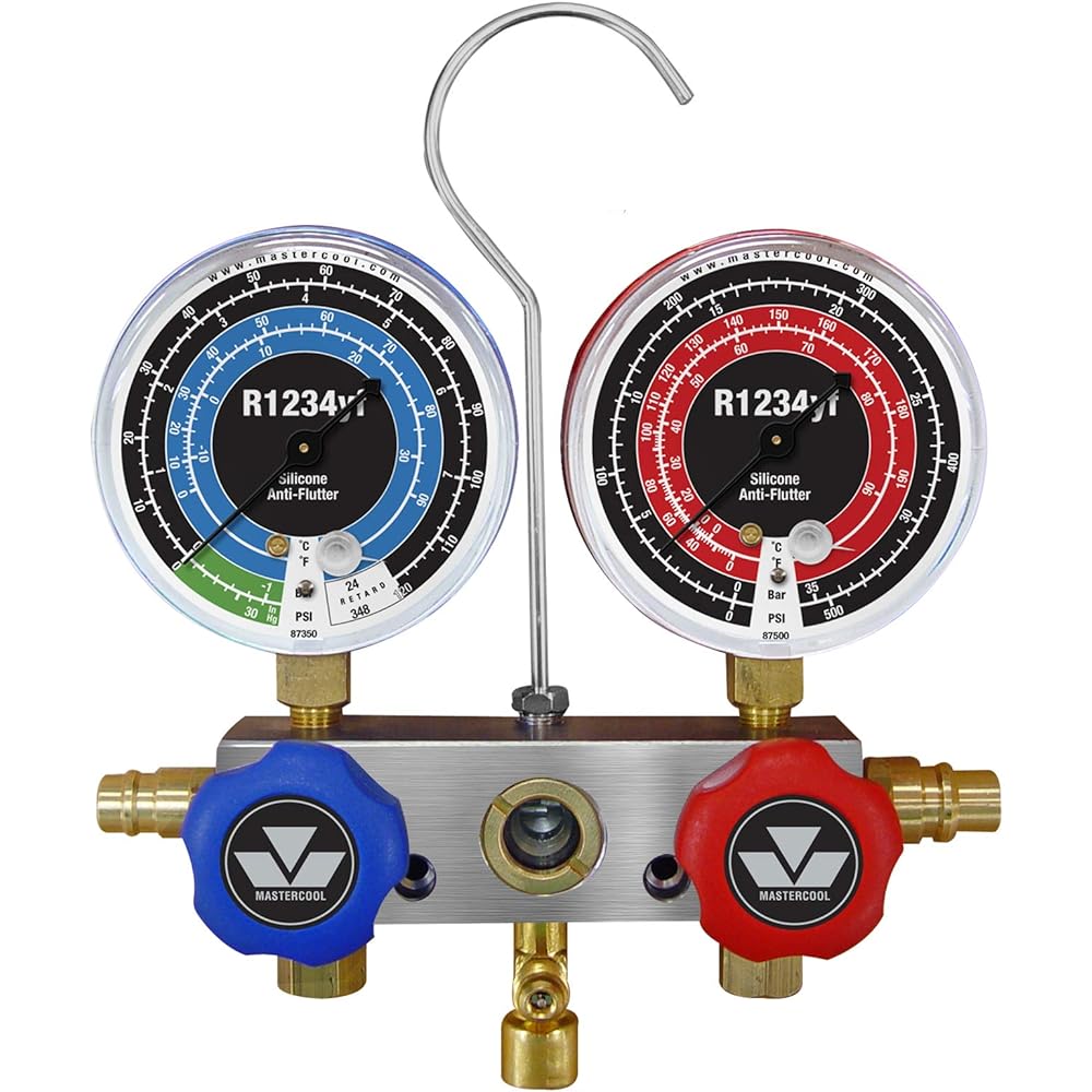 MasterCool (83272) R1234YF Aluminum Many Hold Gauge Set