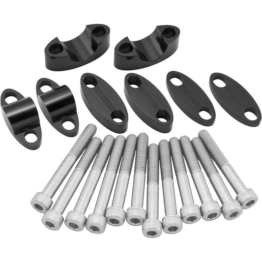 BIKEMASTER Black 1-inch handle bar riser kit YC-206BLK