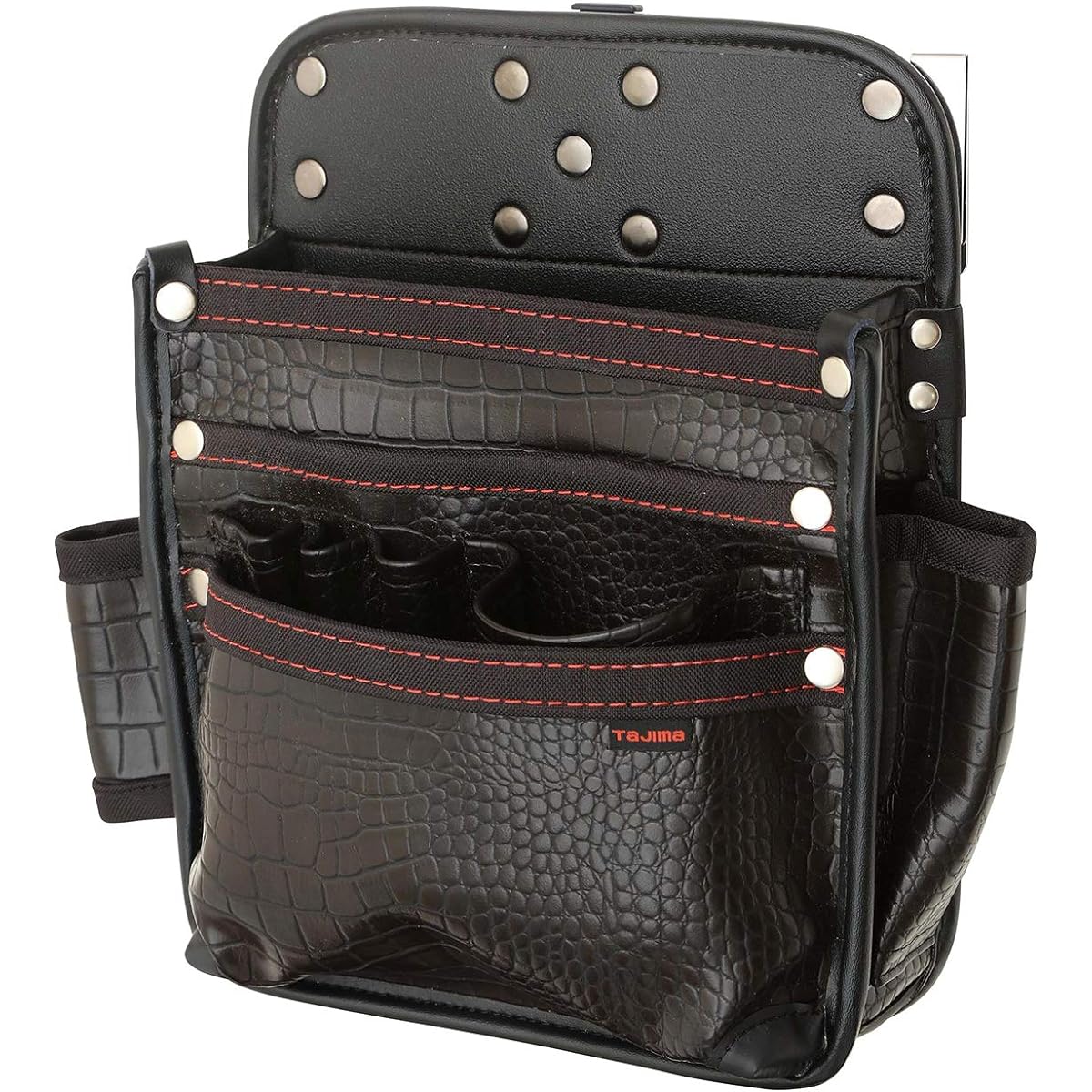 Tajima Sef System Detachable Waist Bag, Croco, 3 Tier Nail Bags, High Strength, Flexible, Highly Durable Synthetic Leather SFKBG-KG3L Easy to put on and take off Can be attached to a belt later Easy to rearrange waist tools Select and attach only the too