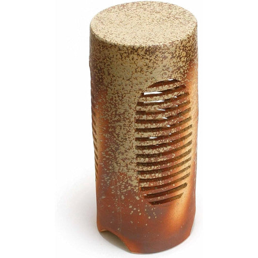 Fire color R-002 Shigaraki ware garden light with incandescent lighting Garden pottery light Size: Diameter 200mm x Height 450mm