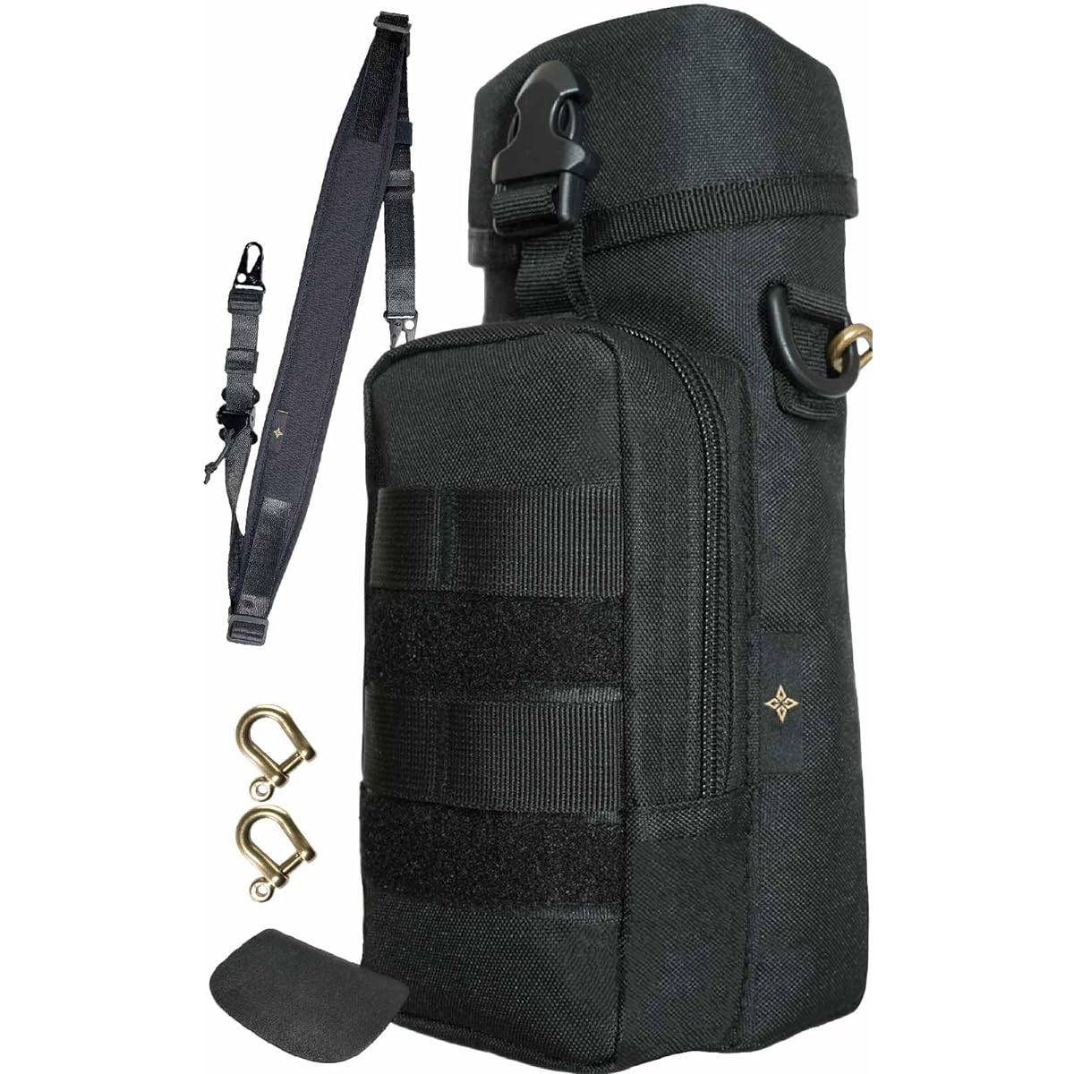 [GADLE GEAR] Shoulder peg case, removable shoulder belt, reinforced bottom plate, 20 bottle storage, water bottle case, black