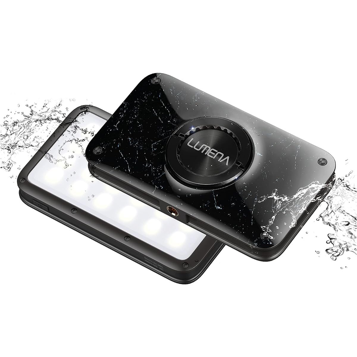 LUMENA2 × PEAKS&TREES Lumena 2 LED Lantern Black Marble Limited Color Camping Small USB Rechargeable Warm Color Light Bright Disaster Prevention Goods Waterproof Dustproof Mobile Battery Function Outdoor Stylish Lighting Genuine Japanese Product