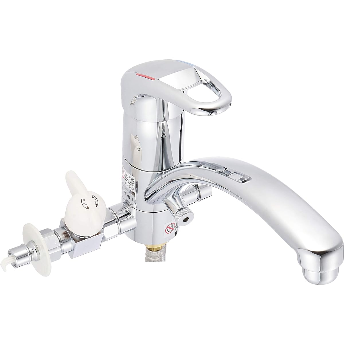 SANEI Single One Hole Branch Mixer Faucet with Hot Water Divider and Valve for Cold Regions K8761TJK-V2S-13
