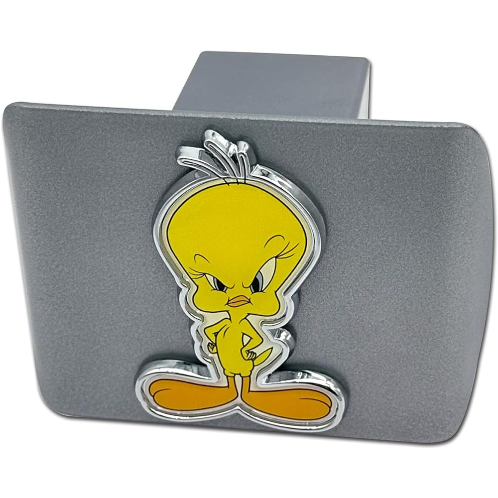 LOONEY TUNES Two tea Bird eraser chrome auto hitch cover