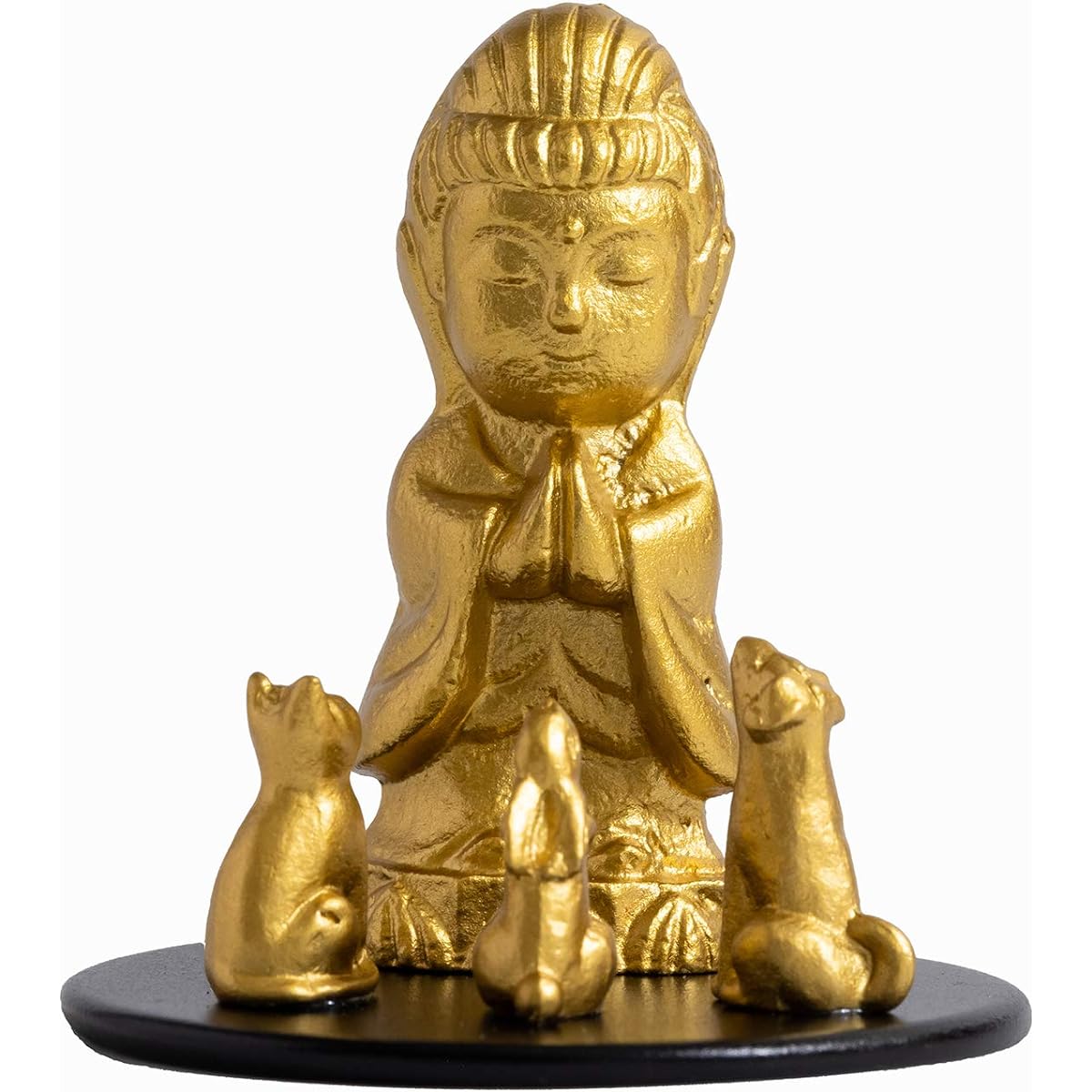 Buddha Statue Pet Mini Kannon Bodhisattva 5.8cm (Gold) _"Animal Protection/Pet Memorial Service" Takaoka Copperware (P Kannon/XS)